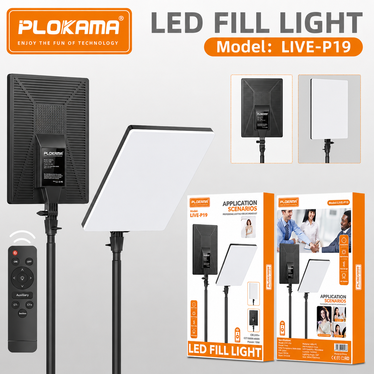 PLOKAMA LED Fill Light LIVE-P19