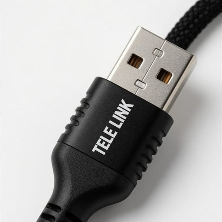 TELE LINK GOLD TLC-2408 Lightning (iOS) Silicone Fast Charging Data Cable (1 Meter)