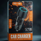 52W PD 30W + QC 3.0 Fast Car Charger (Model: MLE-13)