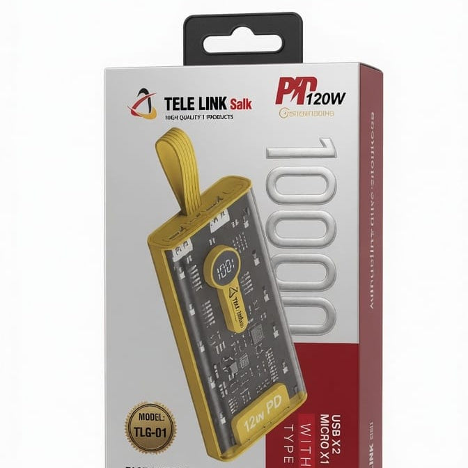 Telelink Gold P20 120W Super Fast Charging Power Bank – 10,000mAh