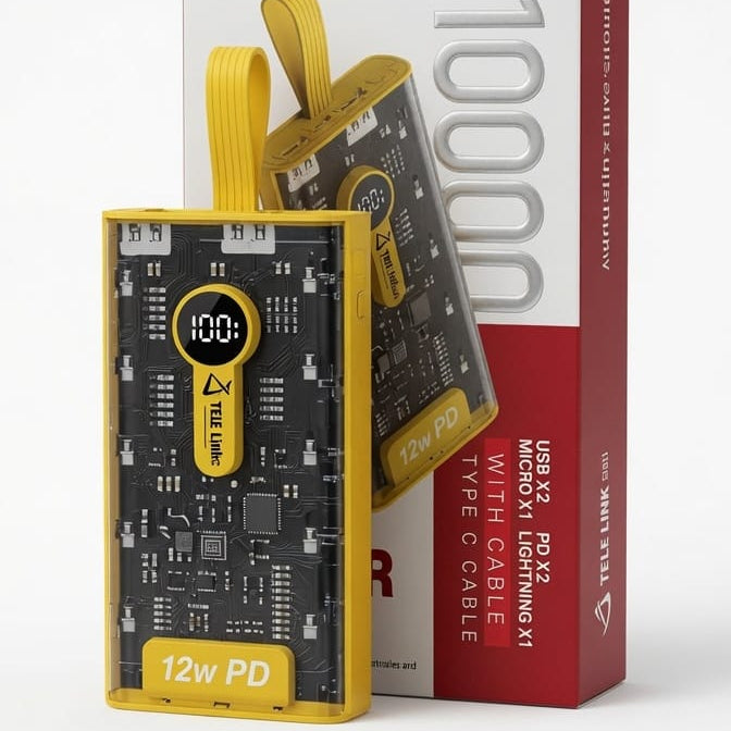 Telelink Gold P20 120W Super Fast Charging Power Bank – 10,000mAh