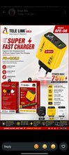 TELE LINK GOLD AFE-56 75W Super Fast Charger (PD + QC 5.0) with LCD Display