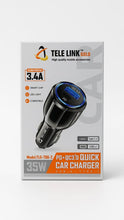 TELE LINK GOLD TLG-786-2 35W PD + QC 3.0 Dual Port Fast Car Charger