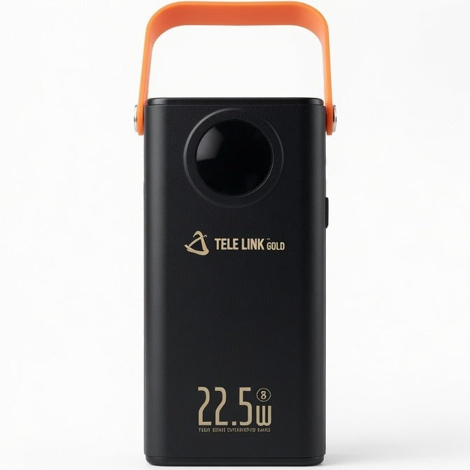 Tele Link Gold 30,000mAh Power Bank – PD 22.5W Fast Charging with Digital Display