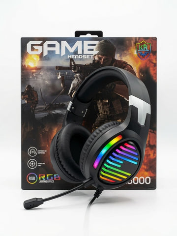 K6000 RGB Gaming Headset – Immersive Sound, Comfortable Design & Stylish RGB Lighting