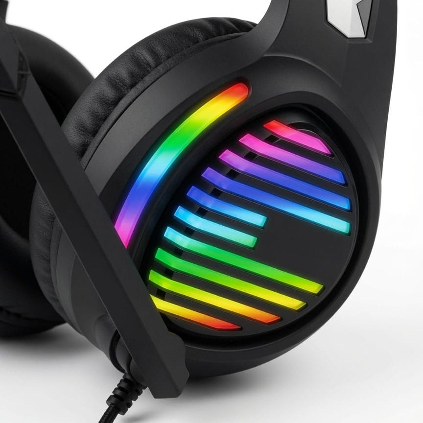 K6000 RGB Gaming Headset – Immersive Sound, Comfortable Design &amp; Stylish RGB Lighting