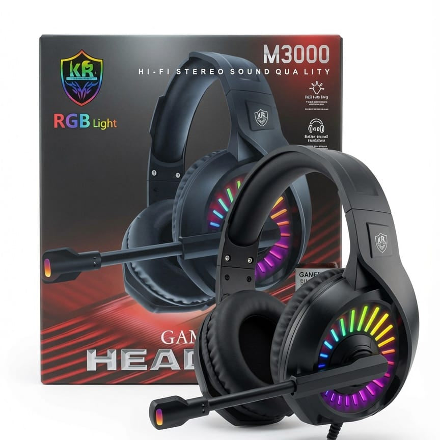 M3000 RGB Gaming Headset – Hi-Fi Stereo Sound, RGB Lighting &amp; Powerful Gaming Audio