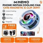 MEMO CX15 Magnetic Phone Cooler Fan – AI Constant Temperature Control &amp; RGB Gaming Cooling