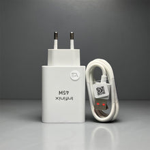 Original Infinix 45W Super Fast Charger Adapter with Cable (White – EU Plug)