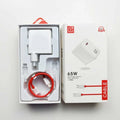 OnePlus 65W Warp Charge Power Adapter Set (White + Red Cable)