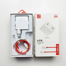 OnePlus 65W Warp Charge Power Adapter Set (White + Red Cable)