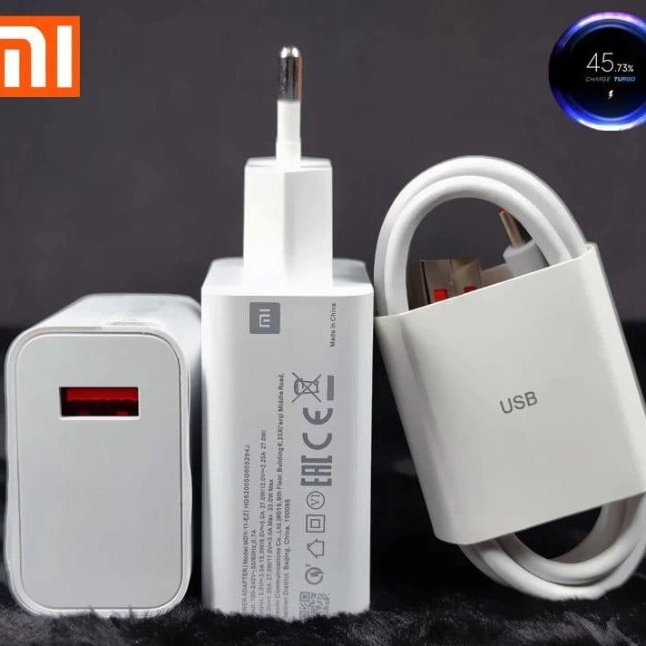 Xiami 33W 6A Fast Charger With USB Cable –  HIGH –  Speed Charging Power Adapter