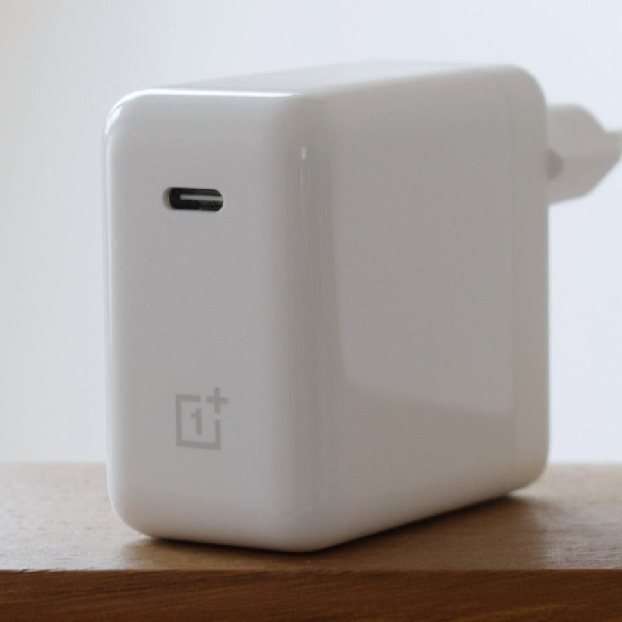 OnePlus 65W Warp Charge Power Adapter Set (White + Red Cable)