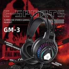 Celebrat GM-3 E-Sports Surround Stereo Gaming Headset – RGB Gaming Headphones with HD Microphone & 50mm Drivers